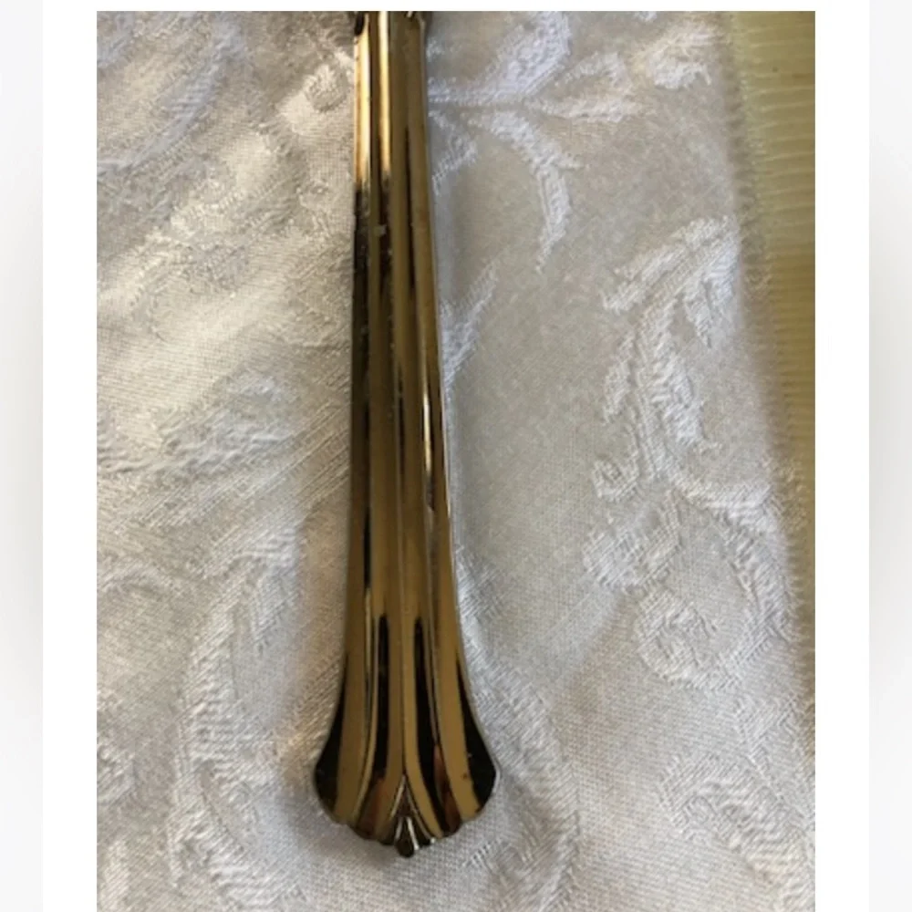 Vintage Handheld Tarnished Mirror GemLite Gold Toned Comb Art Deco Cosplay